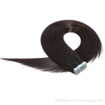 Factory Price #1B Black Color 100% Human Remy Hot Selling Double Drawn Invisible Injected Tape In Hair Extensions
